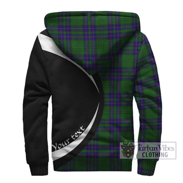 Lockhart Modern Tartan Sherpa Hoodie with Family Crest Circle Style