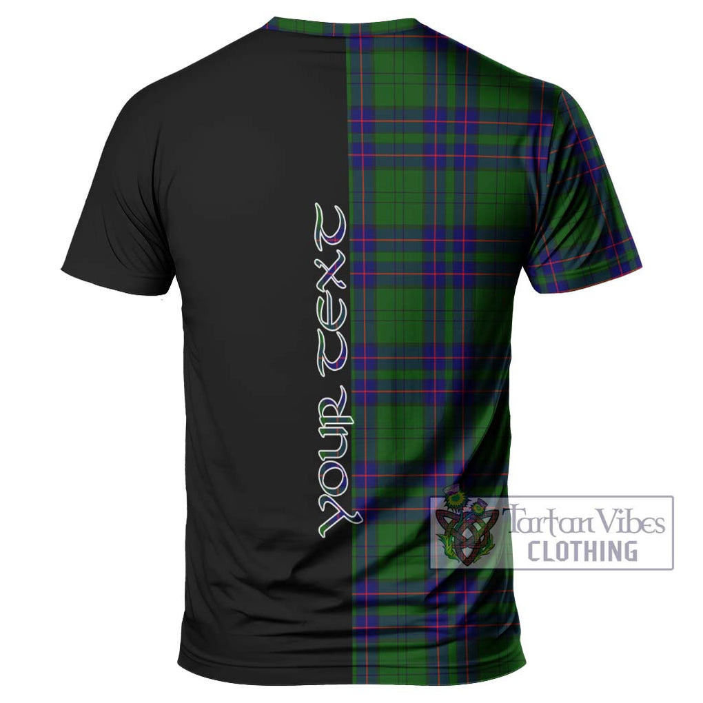 Lockhart Modern Tartan T-Shirt with Family Crest and Half Of Me Style - Tartanvibesclothing Shop