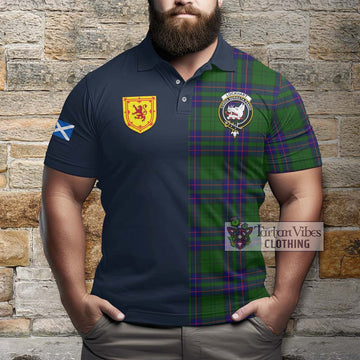 Lockhart Modern Tartan Polo Shirt Alba with Scottish Lion Royal Arm Half Style