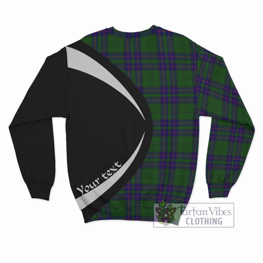 Lockhart Modern Tartan Sweatshirt with Family Crest Circle Style - Tartan Vibes Clothing