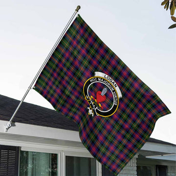 Logan Tartan House Flag with Family Crest