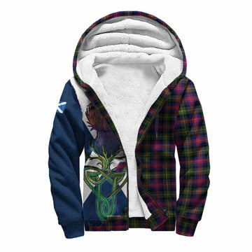 Logan Tartan Family Crest Sherpa Hoodie Scottish Thistle Celtic Inspired Unisex S - Tartan Vibes Clothing