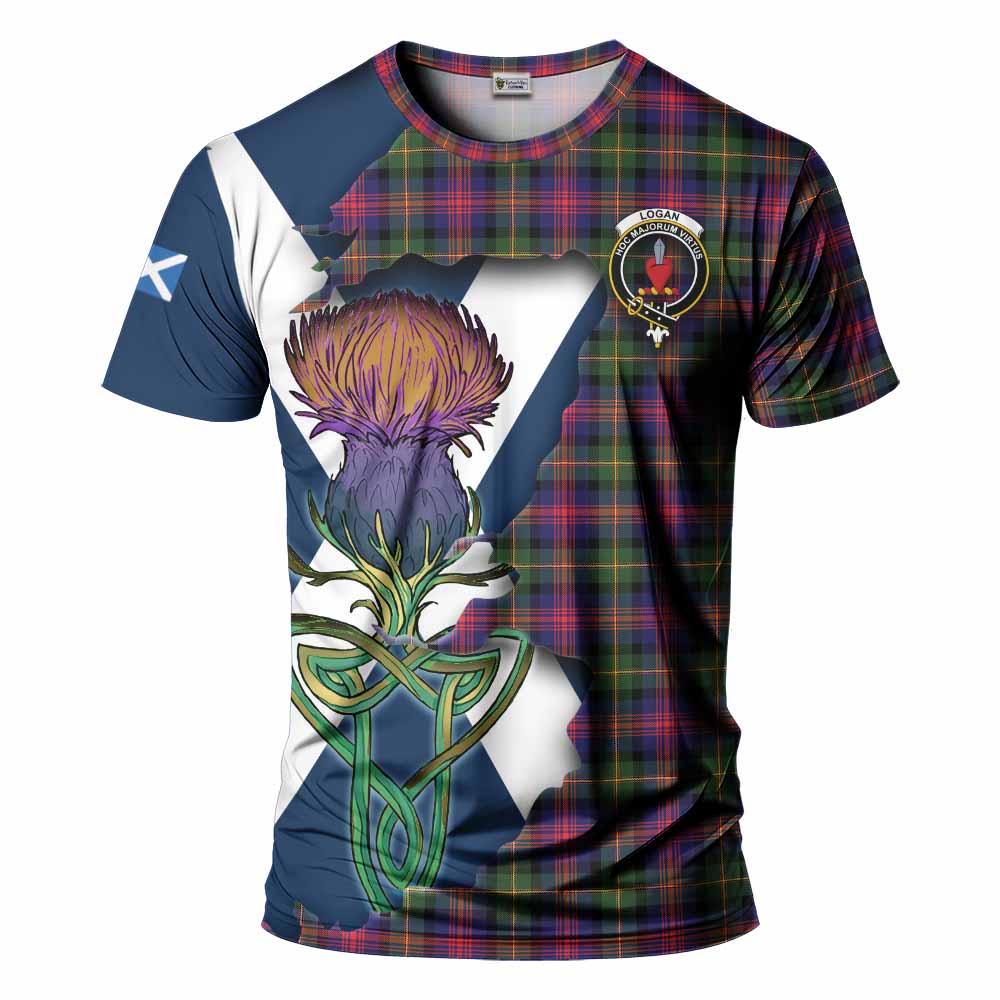 Logan Tartan Family Crest T-Shirt Scottish Thistle Celtic Inspired Kid's Shirt - Tartan Vibes Clothing