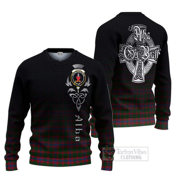 Logan Tartan Ugly Sweater Featuring Alba Gu Brath Family Crest Celtic Inspired