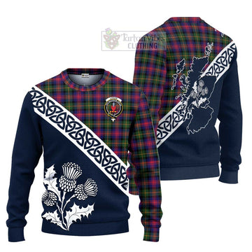 Logan Tartan Ugly Sweater Featuring Thistle and Scotland Map