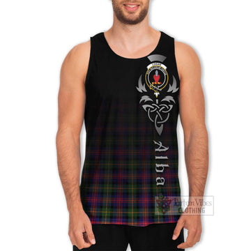 Logan Tartan Men's Tank Top Featuring Alba Gu Brath Family Crest Celtic Inspired