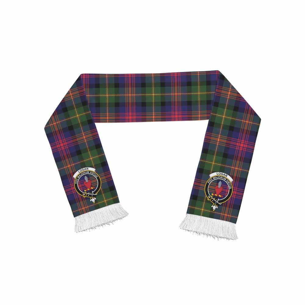 Logan Tartan Ruffneck Scarf with Family Crest One Size 67.7*6.7 inches - Tartan Vibes Clothing