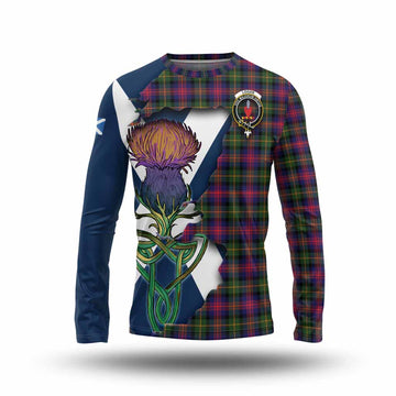 Logan Tartan Family Crest Long Sleeve T-Shirt Scottish Thistle Celtic Inspired Unisex - Tartan Vibes Clothing