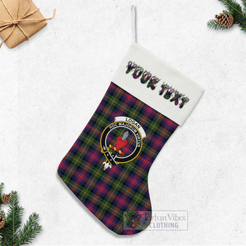 Logan Tartan Family Crest Christmas Stocking with Personalized Text