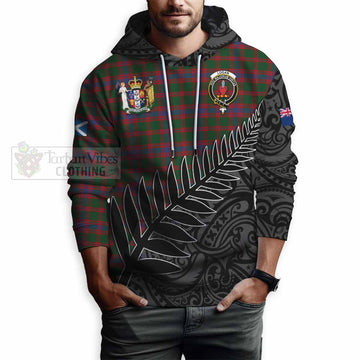 Logan Crest Tartan Hoodie with New Zealand Silver Fern Half Style