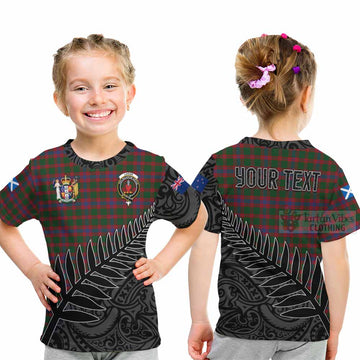 Logan Crest Tartan Kid T-Shirt with New Zealand Silver Fern Half Style