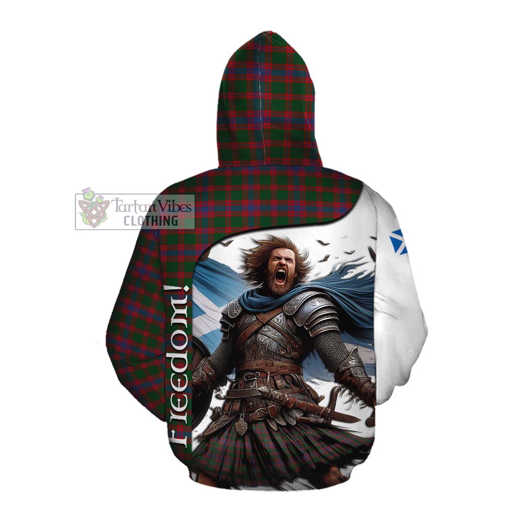 Tartan Vibes Clothing Logan Crest Tartan Cotton Hoodie Inspired by the Freedom of Scottish Warrior