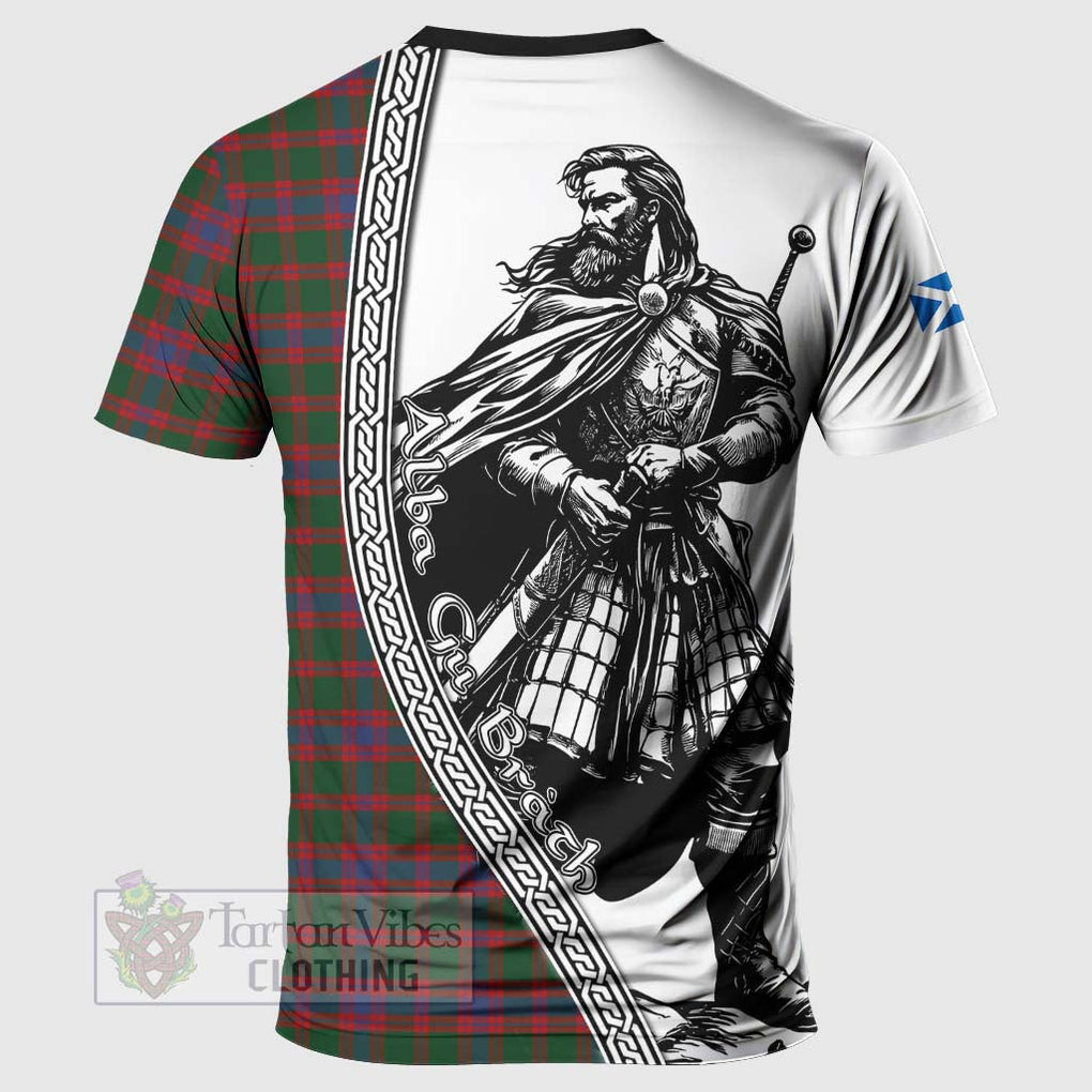 Tartan Vibes Clothing Logan Tartan Clan Crest T-Shirt with Highlander Warrior Celtic Style