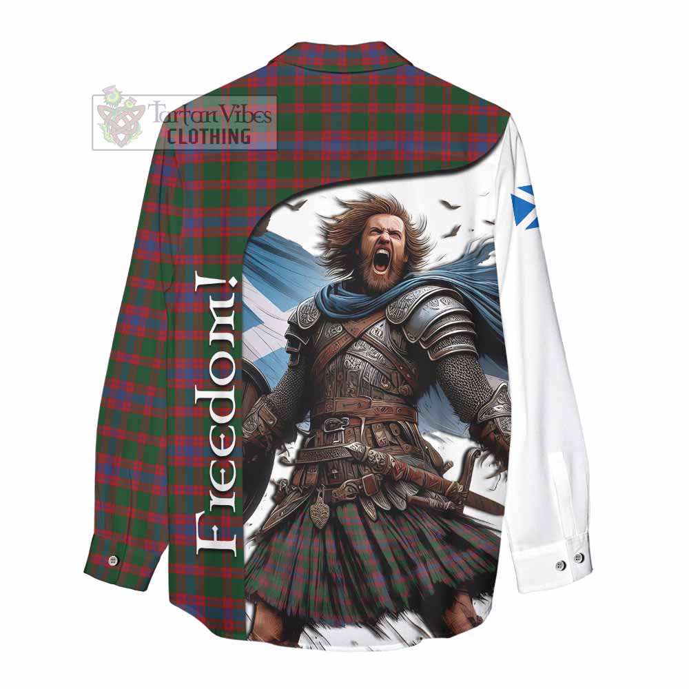 Tartan Vibes Clothing Logan Crest Tartan Women's Casual Shirt Inspired by the Freedom of Scottish Warrior