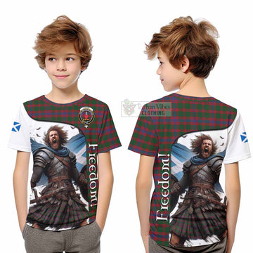 Logan Crest Tartan Kid T-Shirt Inspired by the Freedom of Scottish Warrior