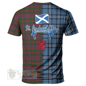 Logan Tartan T-Shirt Happy St. Andrew's Day Half Tartan Style