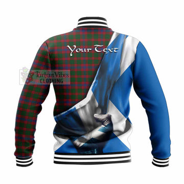 Logan Tartan Baseball Jacket with Family Crest Scotland Patriotic Style