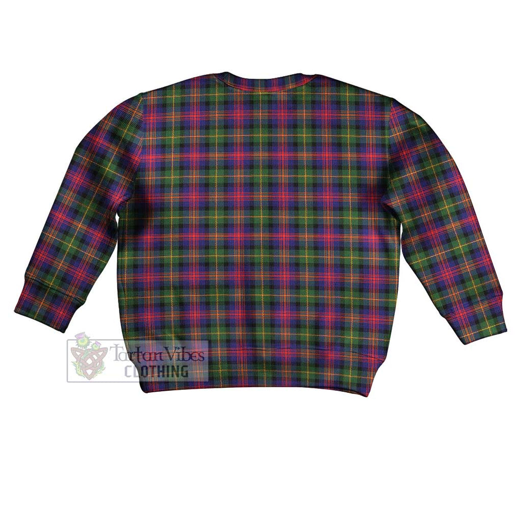 Tartan Vibes Clothing Logan Tartan Kid Ugly Sweater with Family Crest