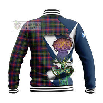 Logan Tartan Family Crest Baseball Jacket Scottish Thistle Celtic Inspired - Tartan Vibes Clothing