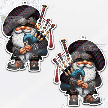 Logan Tartan Bagpiper Gnome Christmas Ornament