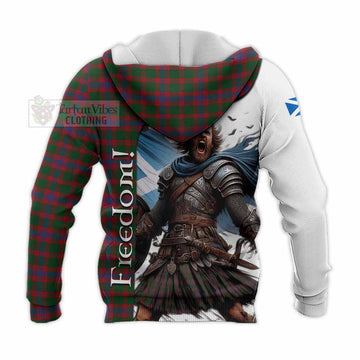 Logan Crest Tartan Knitted Hoodie Inspired by the Freedom of Scottish Warrior