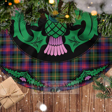 Logan Tartan Christmas Tree Skirt Scottish Thistle Style