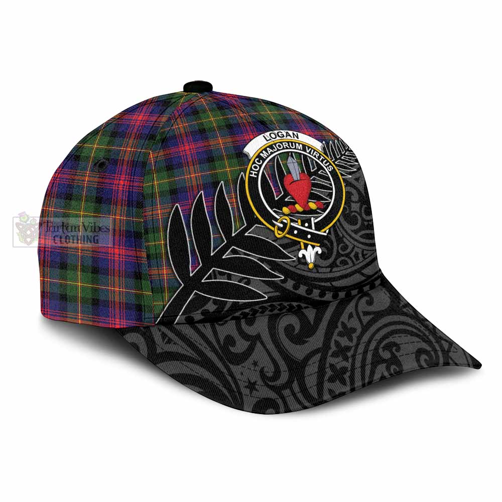 Tartan Vibes Clothing Logan Tartan Classic Cap with New Zealand Silver Fern Half Style