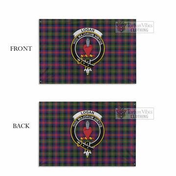 Logan Tartan House Flag with Family Crest