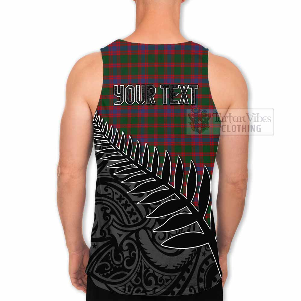 Tartan Vibes Clothing Logan Crest Tartan Men's Tank Top with New Zealand Silver Fern Half Style