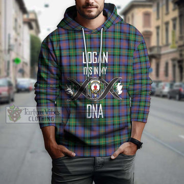 Logan Ancient Tartan Hoodie with Family Crest DNA In Me Style