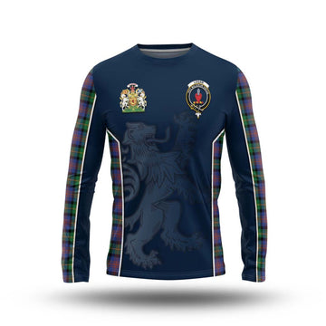 Logan Ancient Tartan Long Sleeve T-Shirt with Family Crest and Lion Rampant Vibes Sport Style