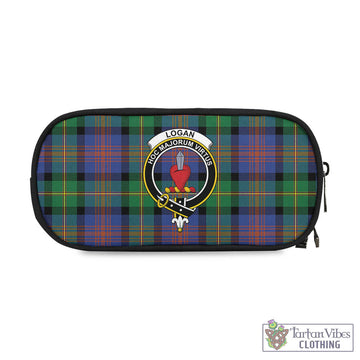 Logan Ancient Tartan Pen and Pencil Case with Family Crest