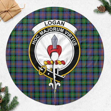 Logan Ancient Tartan Christmas Tree Skirt with Family Crest