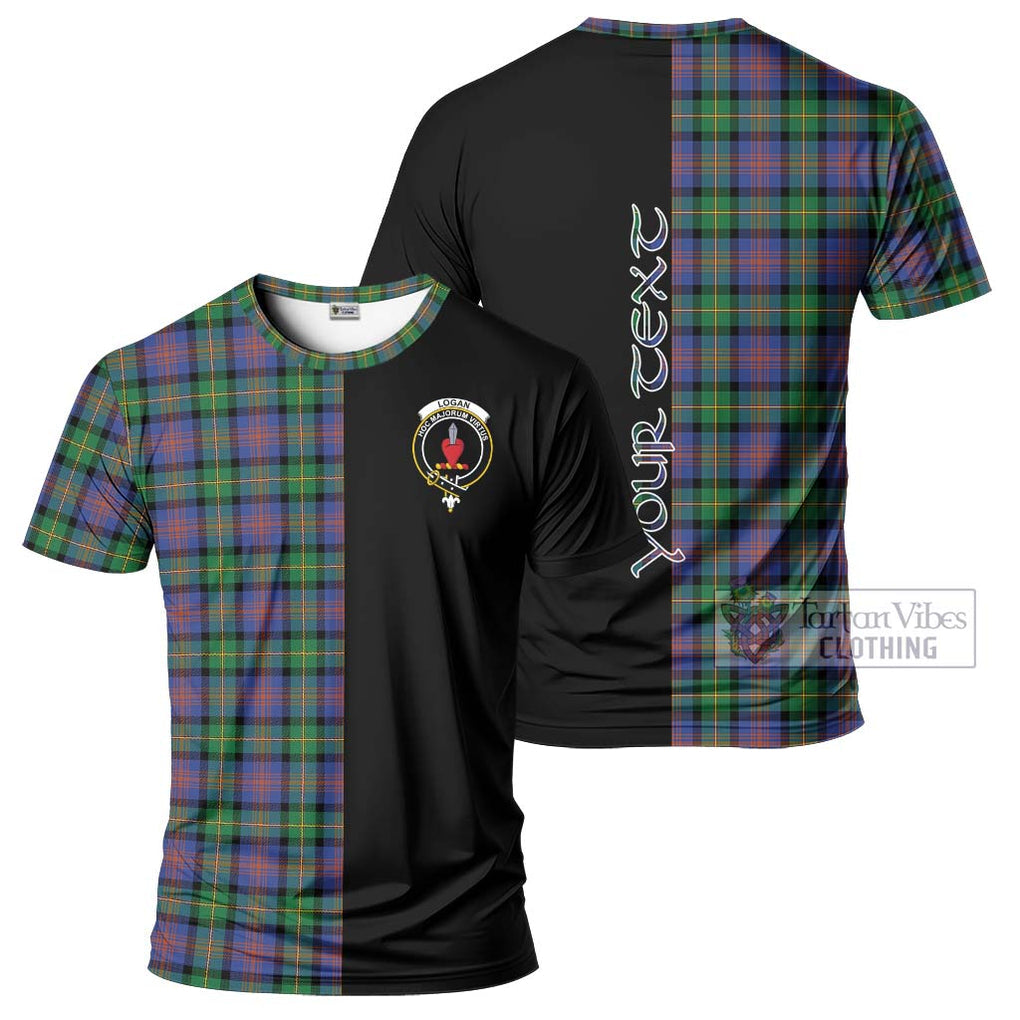 Logan Ancient Tartan T-Shirt with Family Crest and Half Of Me Style Kid's Shirt - Tartanvibesclothing Shop