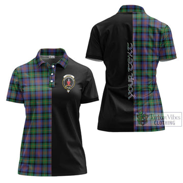 Logan Ancient Tartan Women's Polo Shirt with Family Crest and Half Of Me Style