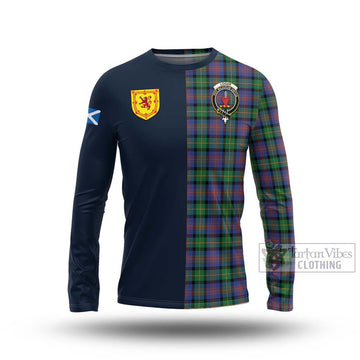 Logan Ancient Tartan Long Sleeve T-Shirt Alba with Scottish Lion Royal Arm Half Style