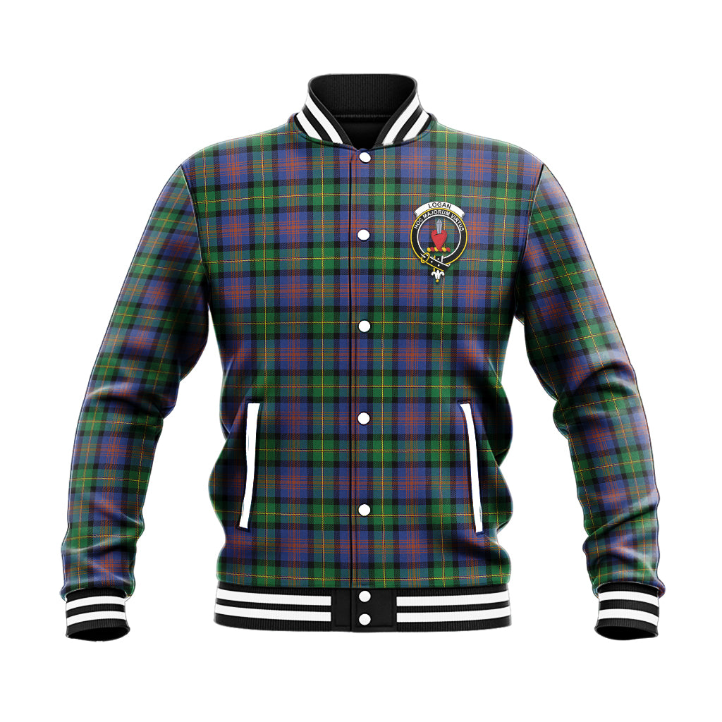 Logan Ancient Tartan Baseball Jacket with Family Crest - Tartan Vibes Clothing