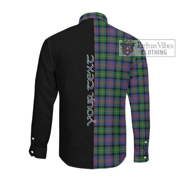 Logan Ancient Tartan Long Sleeve Button Shirt with Family Crest and Half Of Me Style