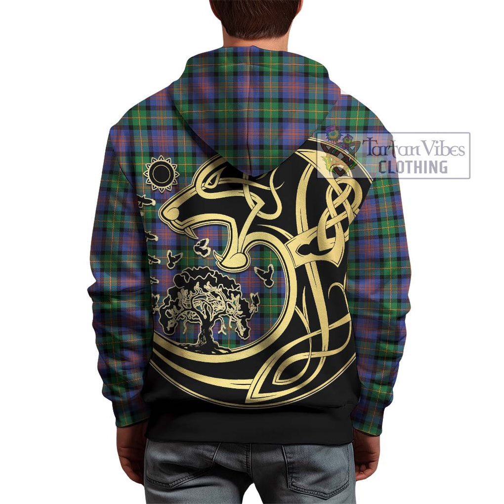 Logan Ancient Tartan Hoodie with Family Crest Celtic Wolf Style - Tartan Vibes Clothing