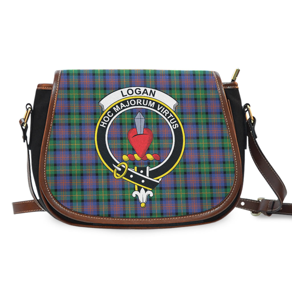 Logan Ancient Tartan Saddle Bag with Family Crest - Tartan Vibes Clothing