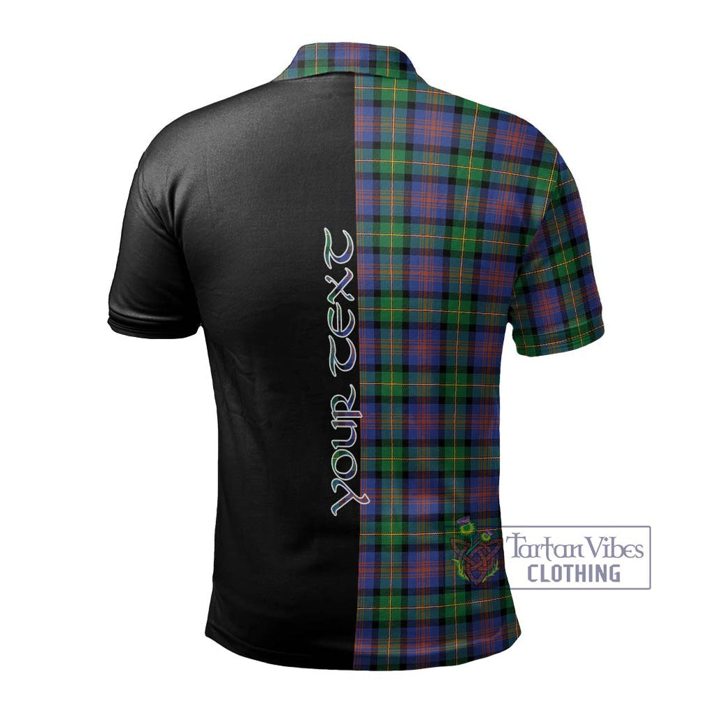 Logan Ancient Tartan Polo Shirt with Family Crest and Half Of Me Style - Tartanvibesclothing Shop