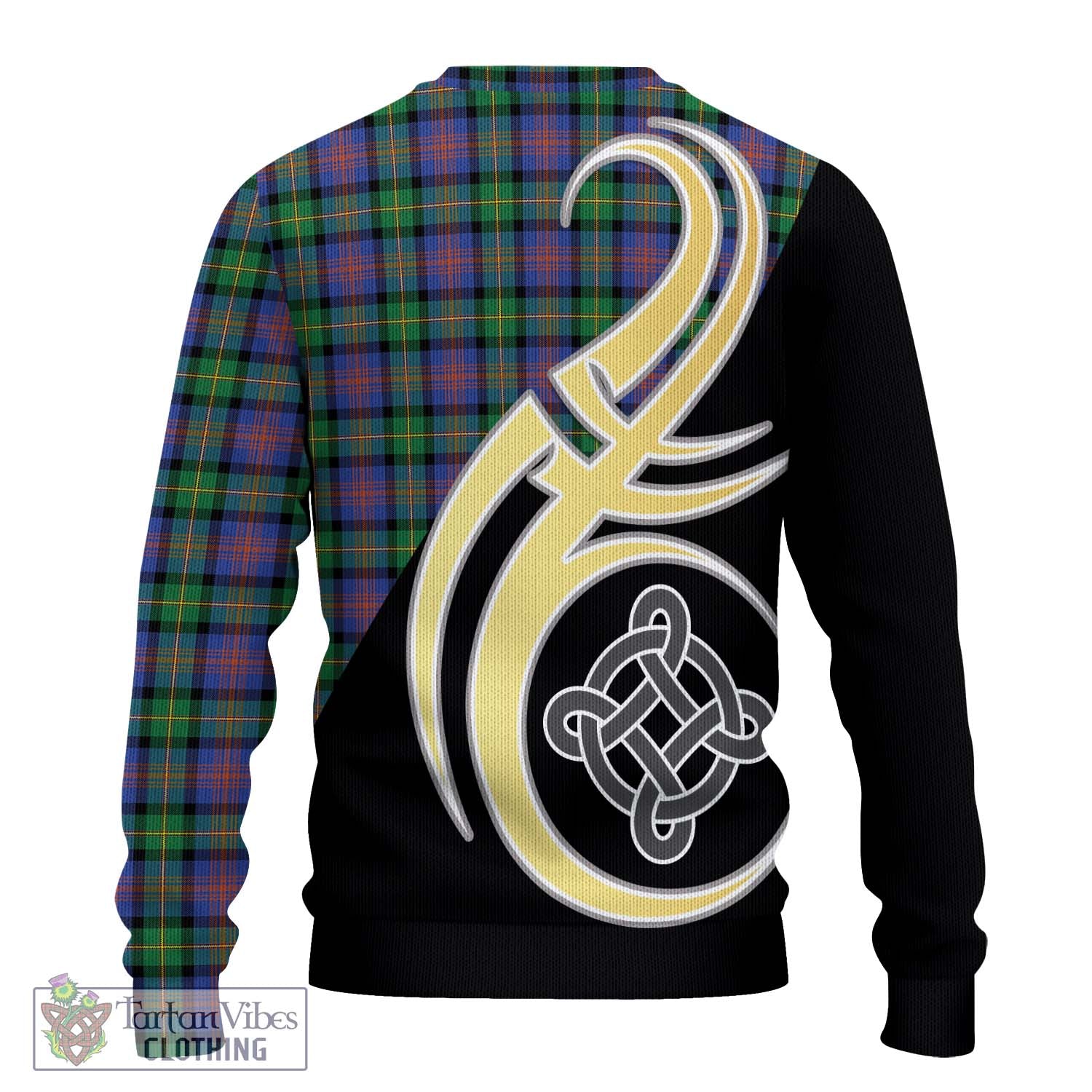 Logan Ancient Tartan Knitted Sweater with Family Crest and Celtic Symbol Style - Tartan Vibes Clothing