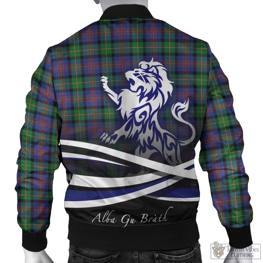 Tartan Vibes Clothing Logan Ancient Tartan Bomber Jacket with Alba Gu Brath Regal Lion Emblem