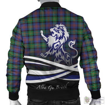 Logan Ancient Tartan Bomber Jacket with Alba Gu Brath Regal Lion Emblem