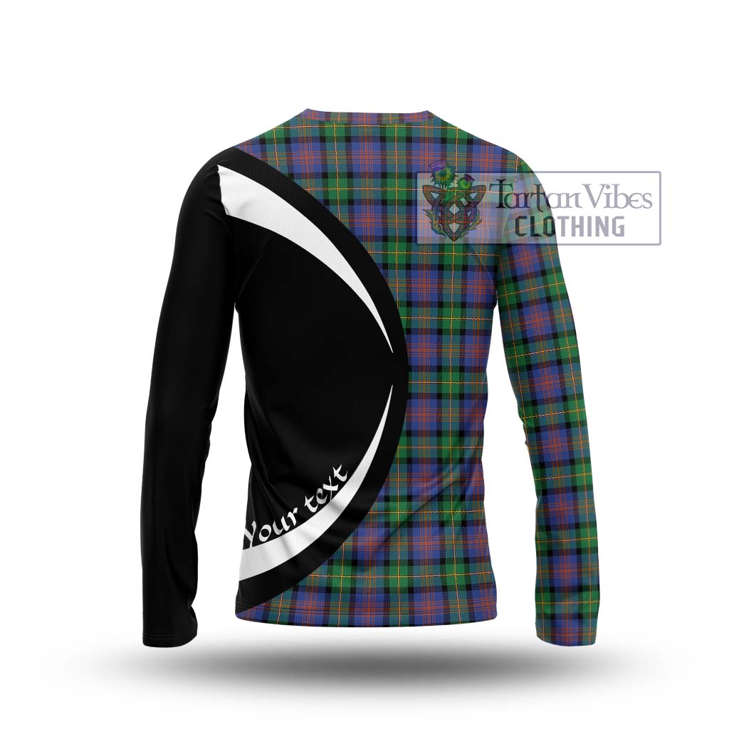 Logan Ancient Tartan Long Sleeve T-Shirt with Family Crest Circle Style - Tartan Vibes Clothing