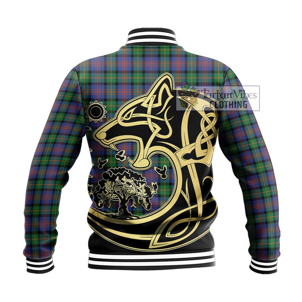 Logan Ancient Tartan Baseball Jacket with Family Crest Celtic Wolf Style - Tartan Vibes Clothing