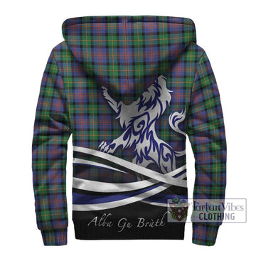 Logan Ancient Tartan Sherpa Hoodie with Alba Gu Brath Regal Lion Emblem