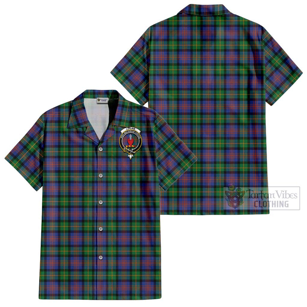 Logan Ancient Tartan Cotton Hawaiian Shirt with Family Crest Kid - Tartan Vibes Clothing