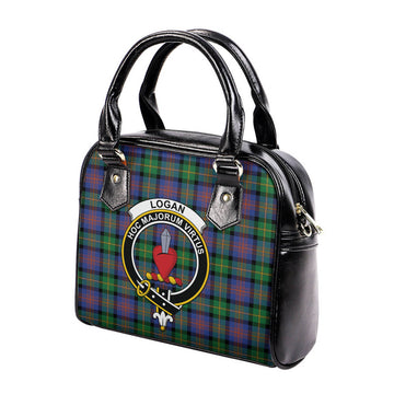 Logan Ancient Tartan Shoulder Handbags with Family Crest