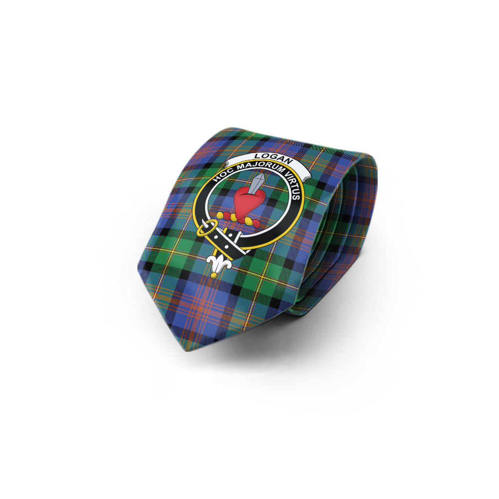 Logan Ancient Tartan Classic Necktie with Family Crest - Tartan Vibes Clothing